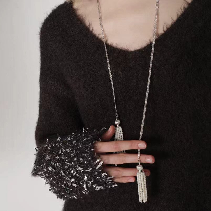 tassel sweater necklace