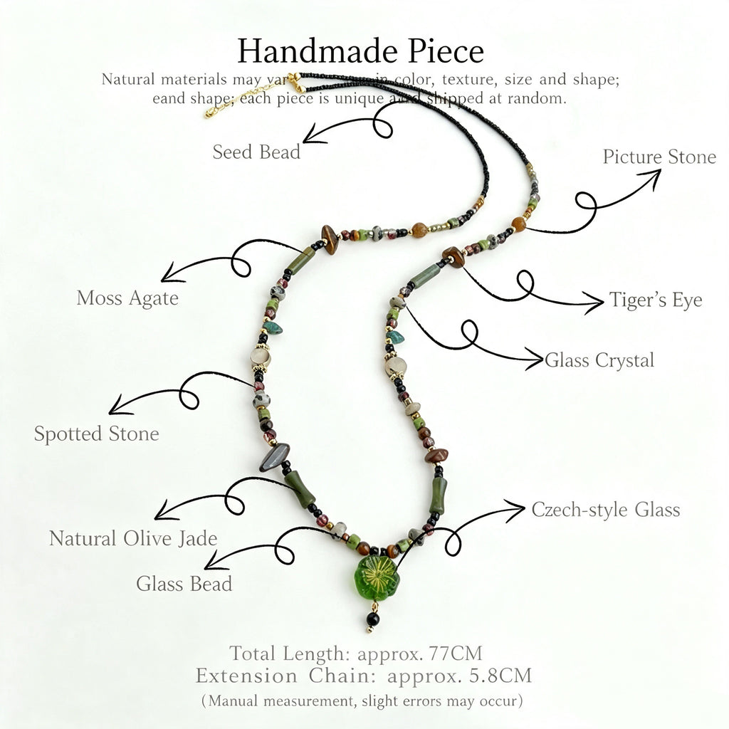 Of the forest Glass necklace