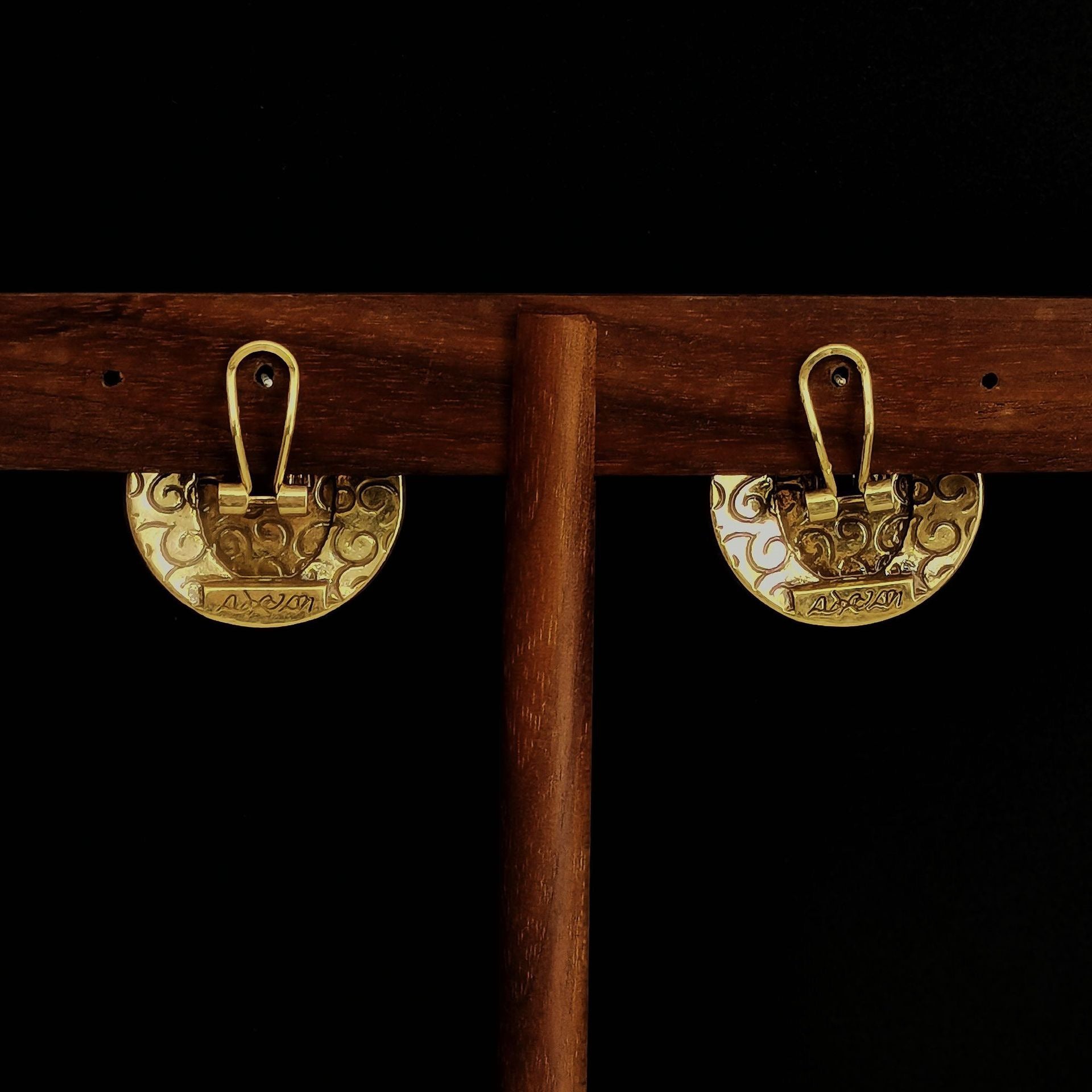 Green Enamel earrings