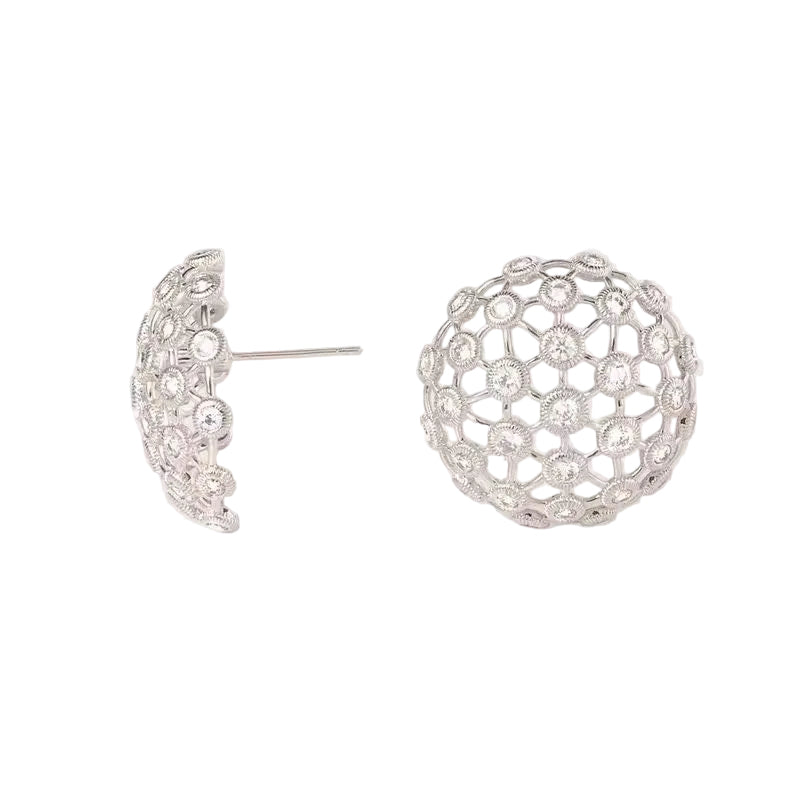 woven stud earrings