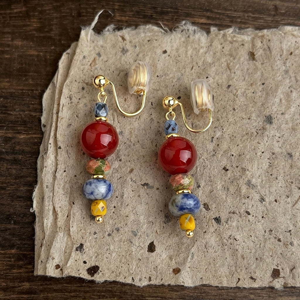 Tibetan-style agate Earrings