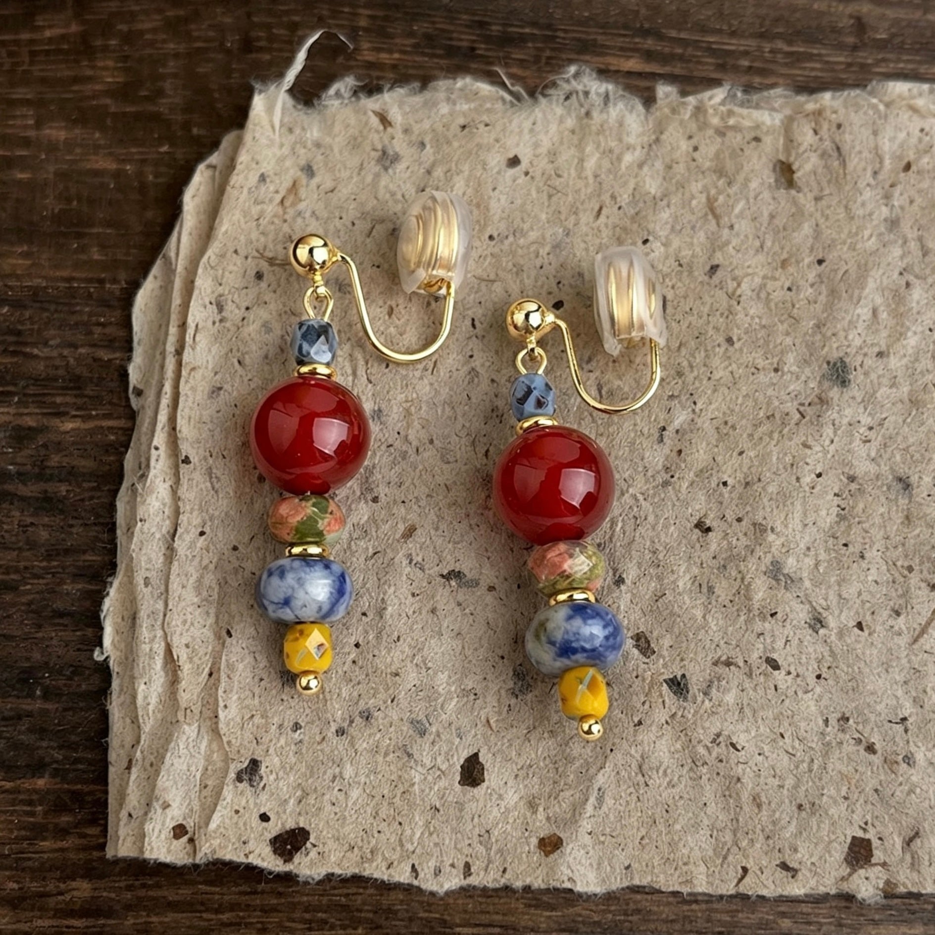 Tibetan-style agate Earrings