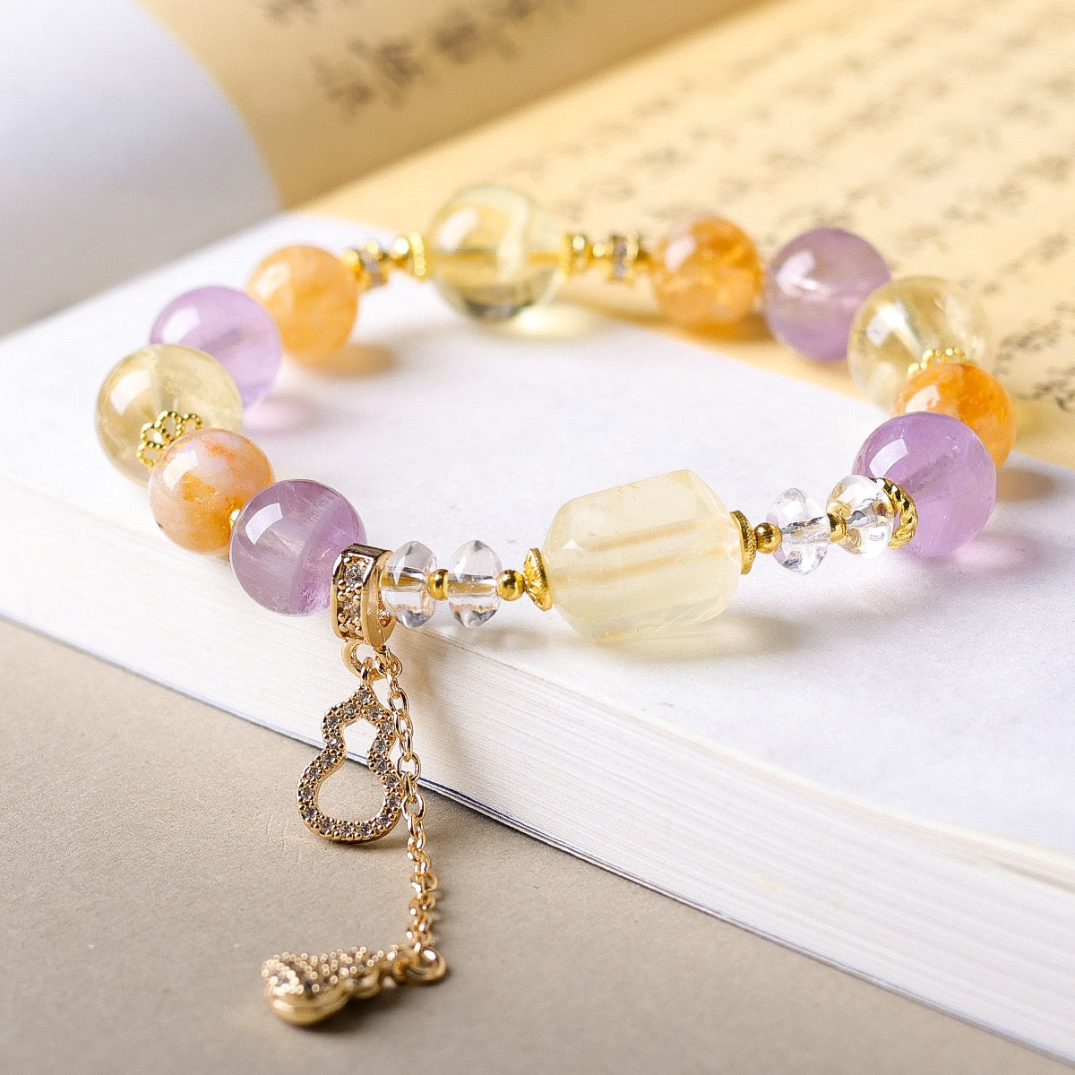 Multicoloured crystal bracelet