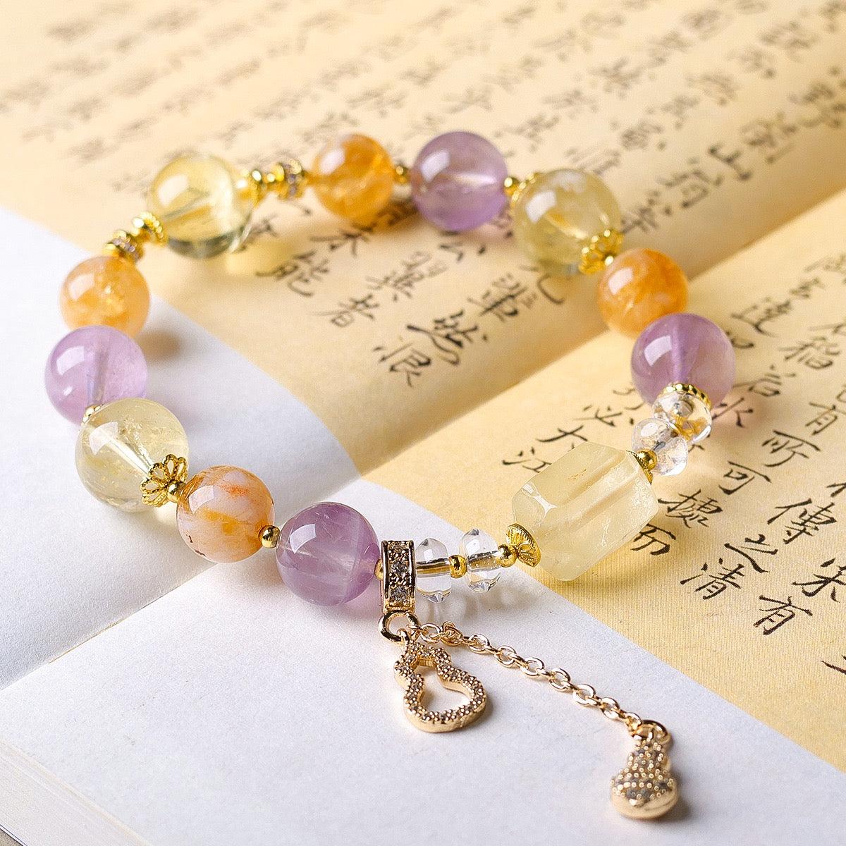 Multicoloured crystal bracelet