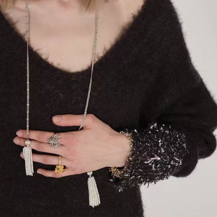 tassel sweater necklace