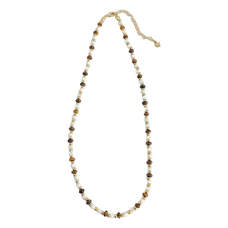 Tiger’s eye natural stone necklace