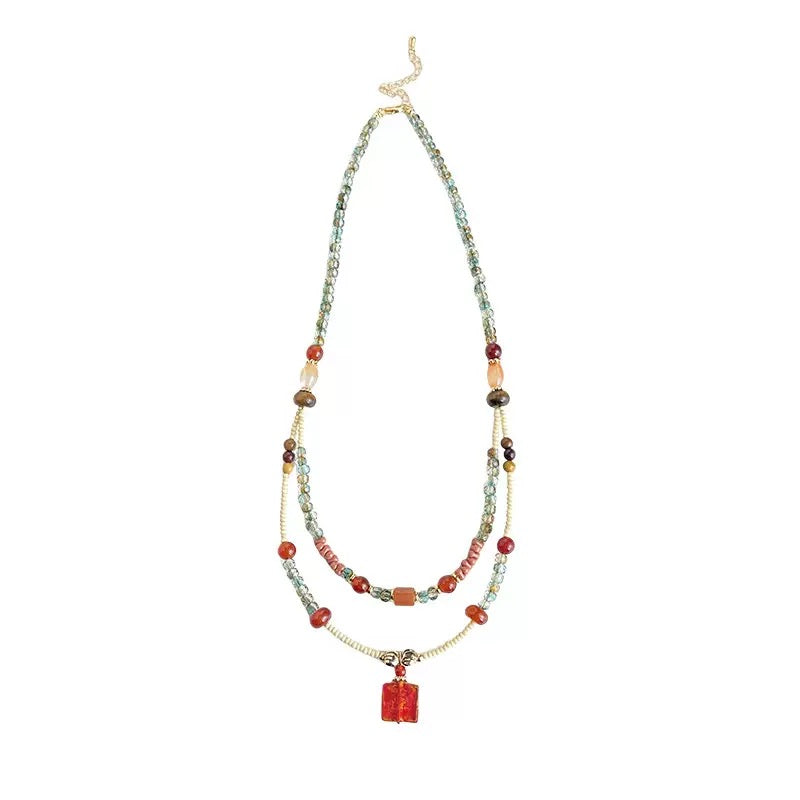 agate ethnic necklace