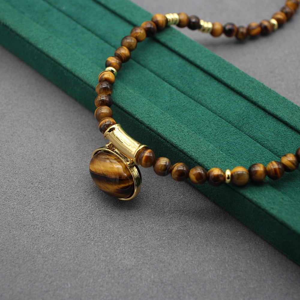 Tiger’s eye Necklace earring set