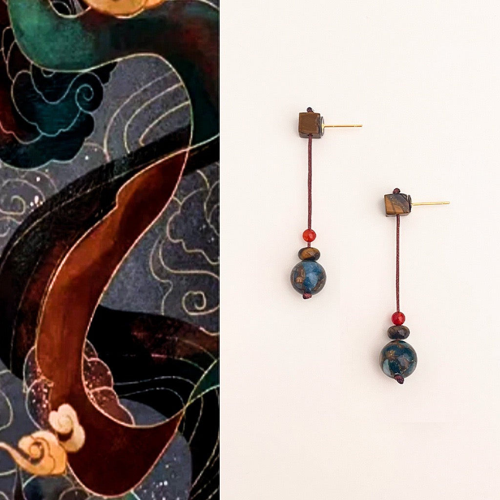 Pietersite earrings
