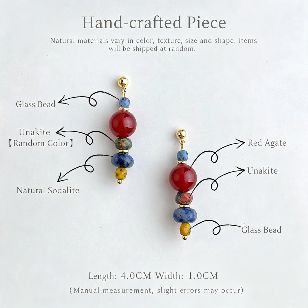 Tibetan-style agate Earrings