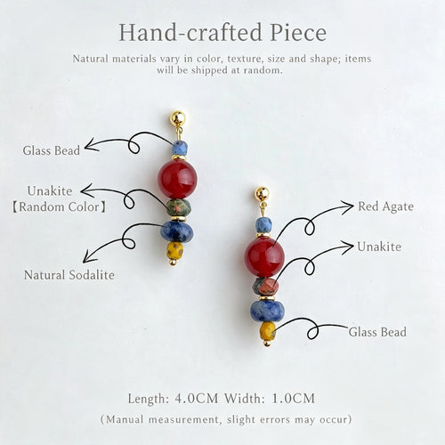 Tibetan-style agate Earrings