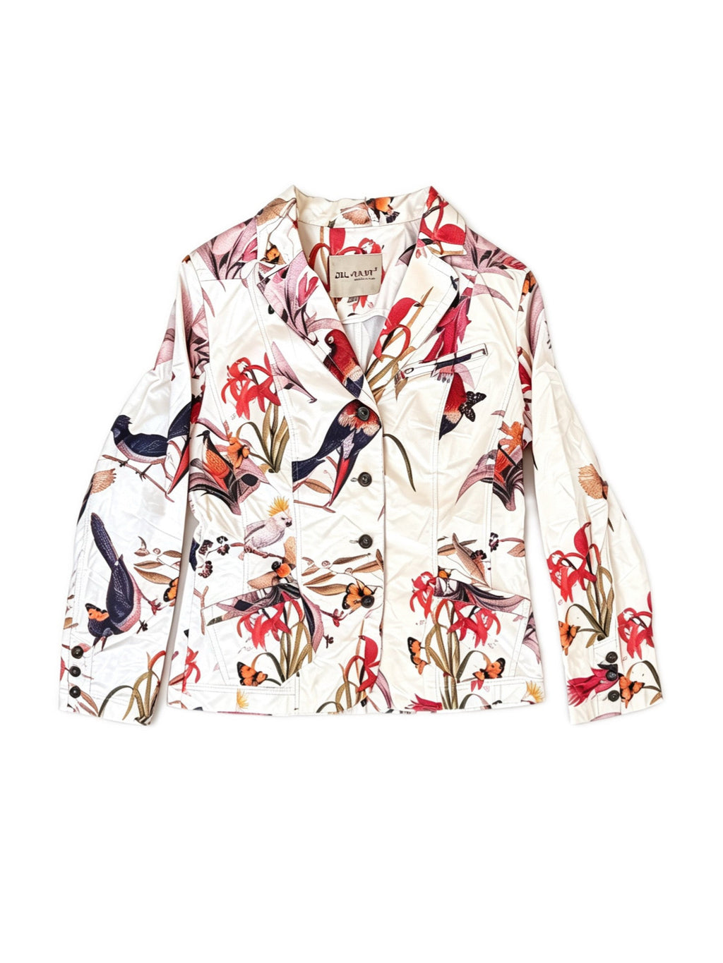 Botanical Bird Print Blazer