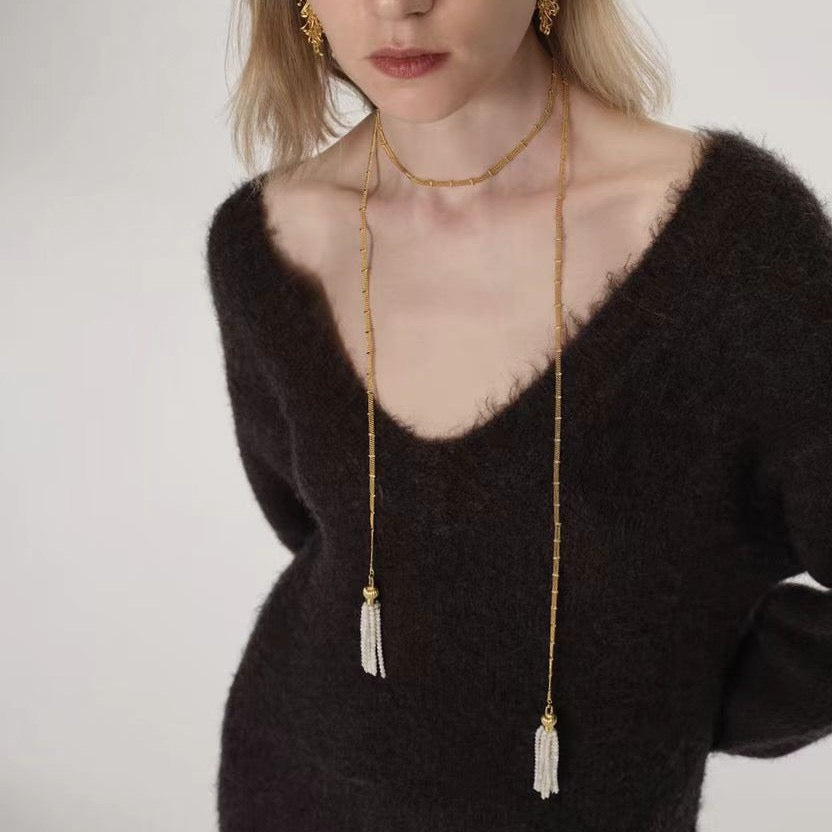 tassel sweater necklace