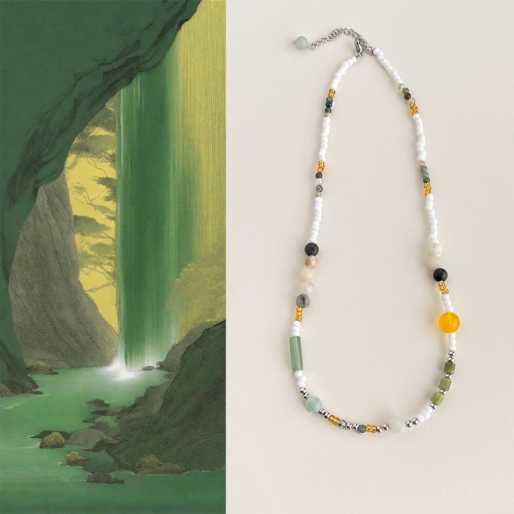 Vintage style natural necklace