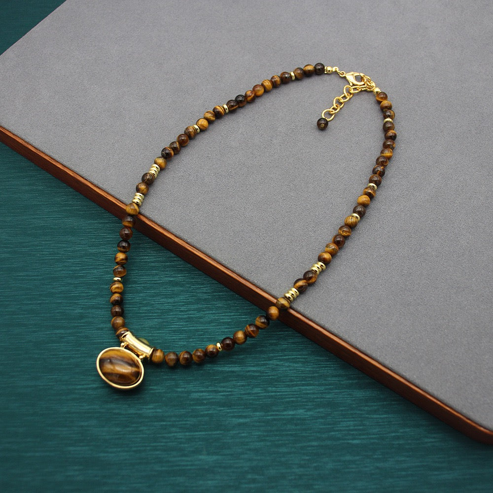 Tiger’s eye Necklace earring set