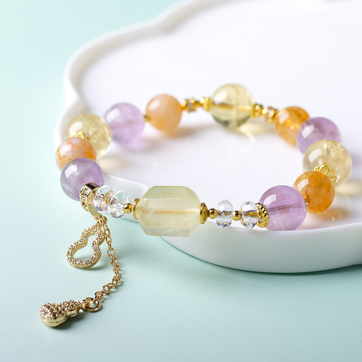 Multicoloured crystal bracelet