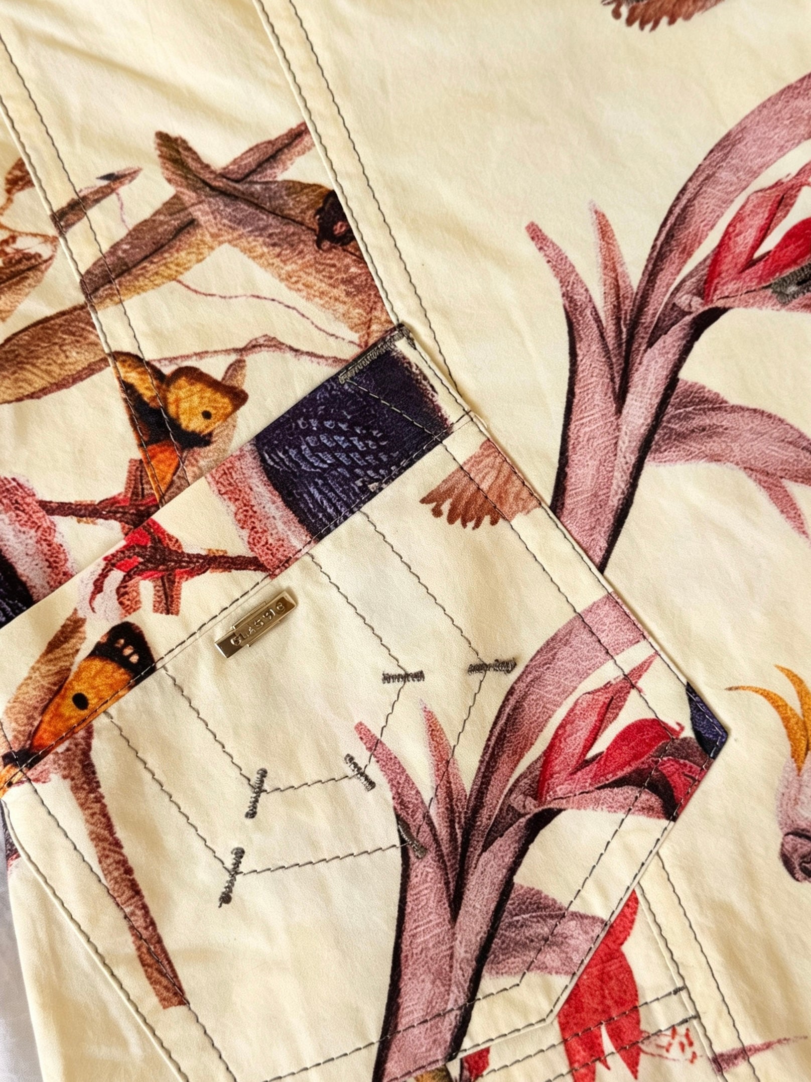 Botanical Bird Print Blazer