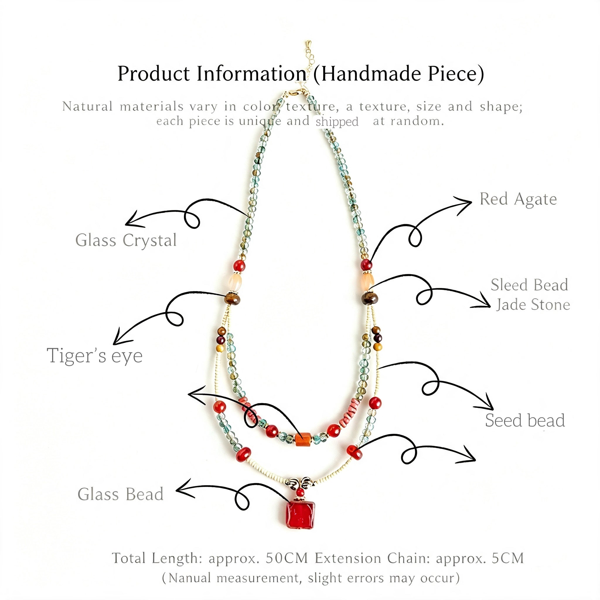 agate ethnic necklace