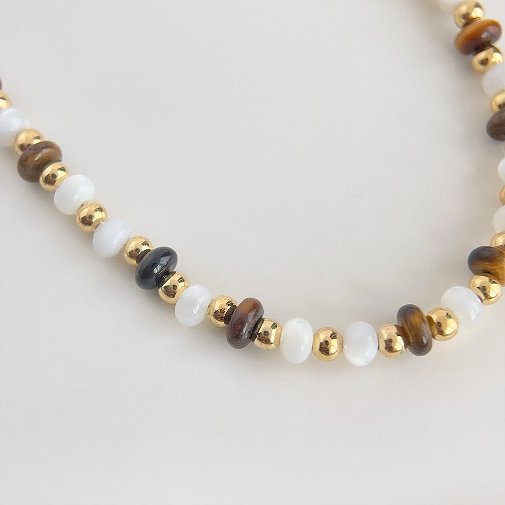 Tiger’s eye natural stone necklace